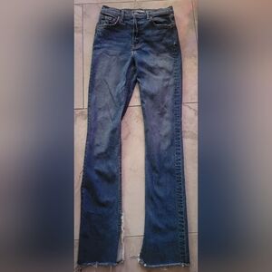GRLFRND‎ Split Hem 'Addison' Jeans Beginners Luck Wash 24 Button Fly Made In USA